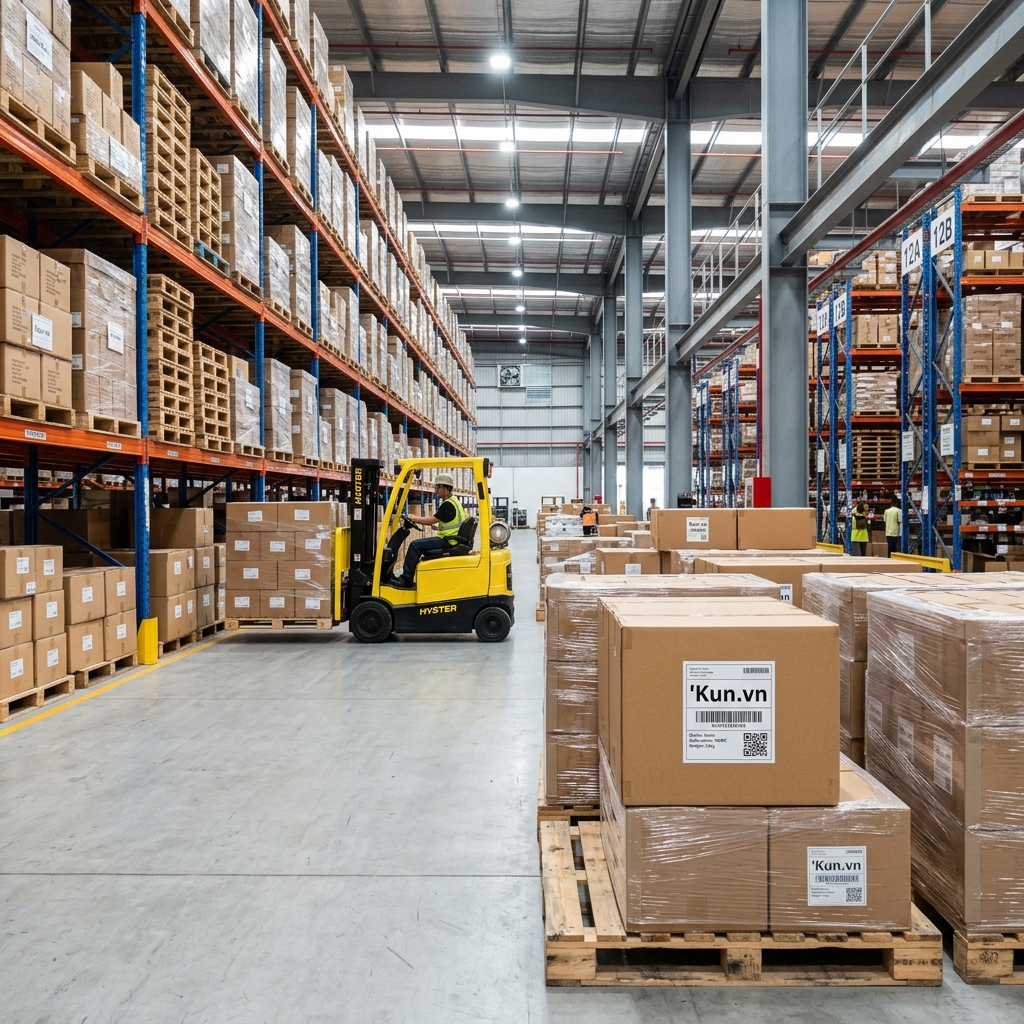 Hệ thống kho bãi Logistics Kun